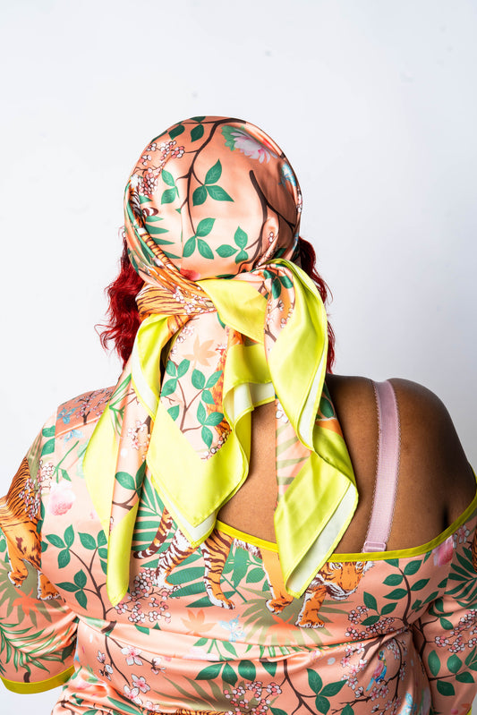 Satin Head Scarf (Roaring Floral)