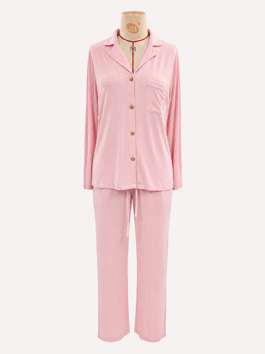 'Sade' Soft Comfy Wellness PJ Set (Pastel Pink)