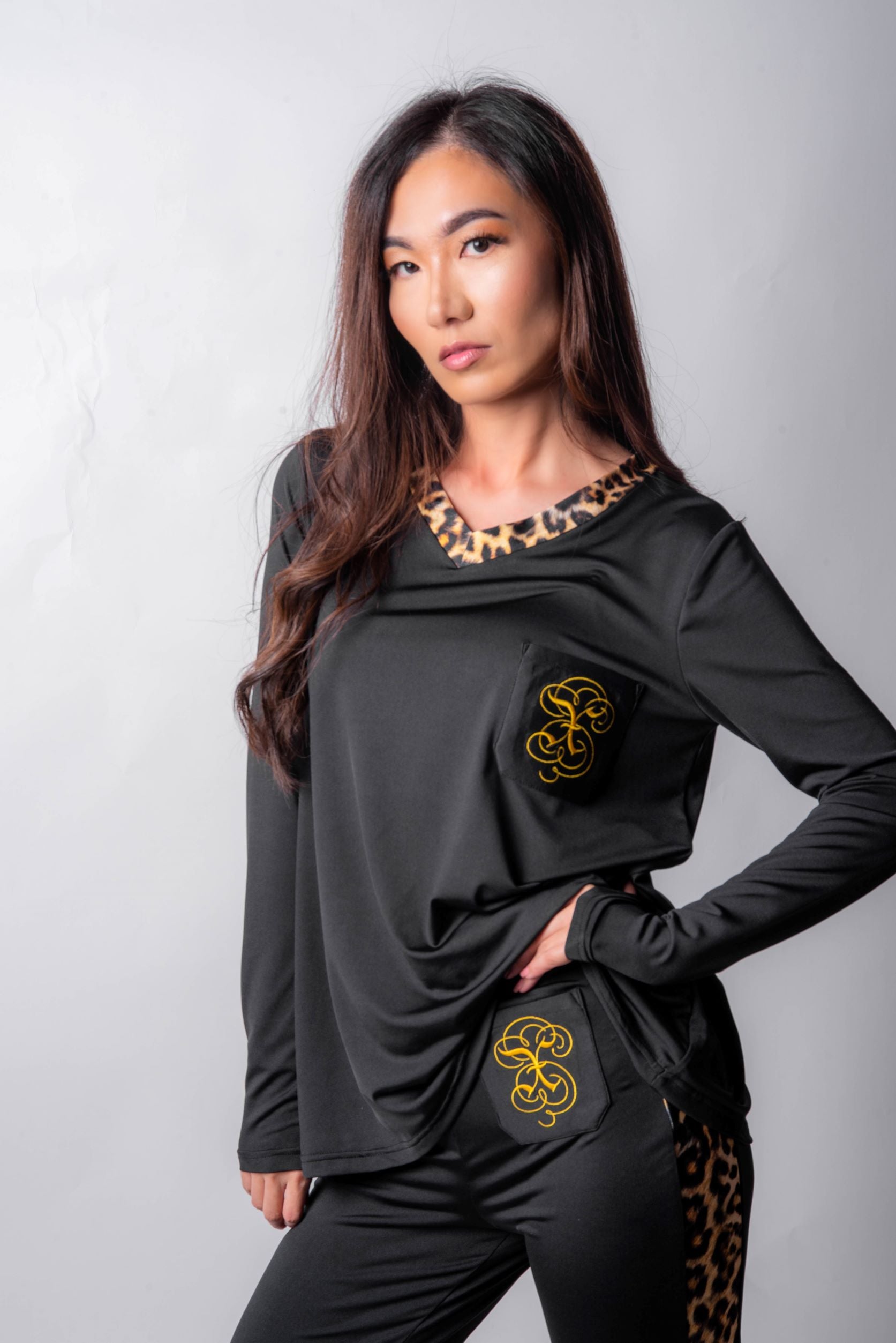 Safari PJ Lounger Set (Black)